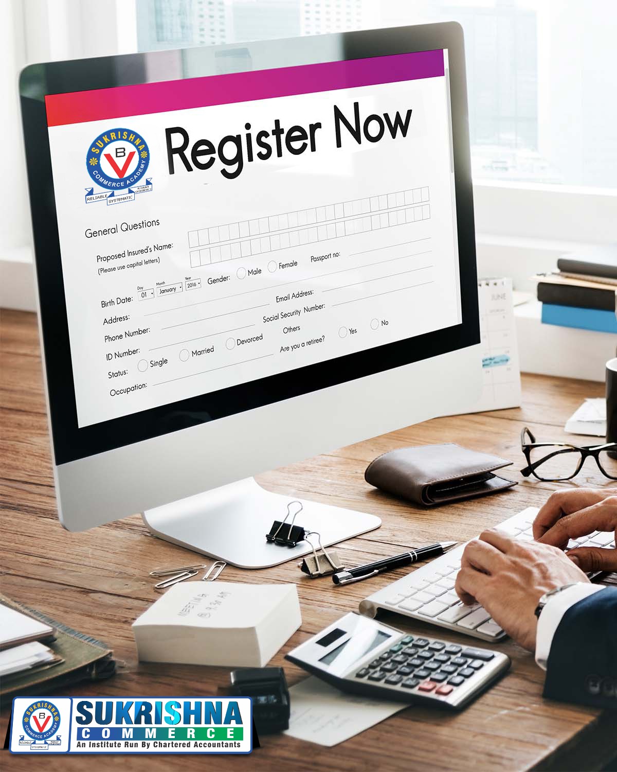 Online registration form
